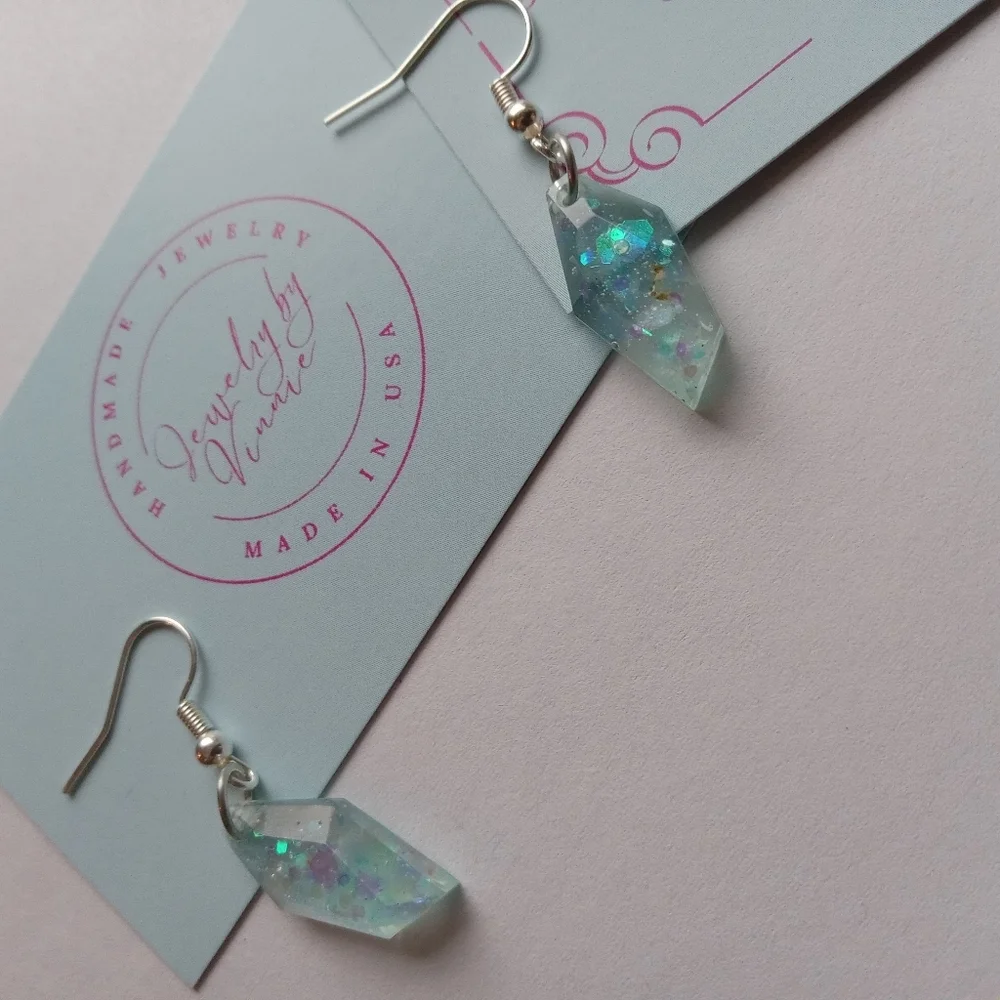 Hand Crafted Iridescent Earrings